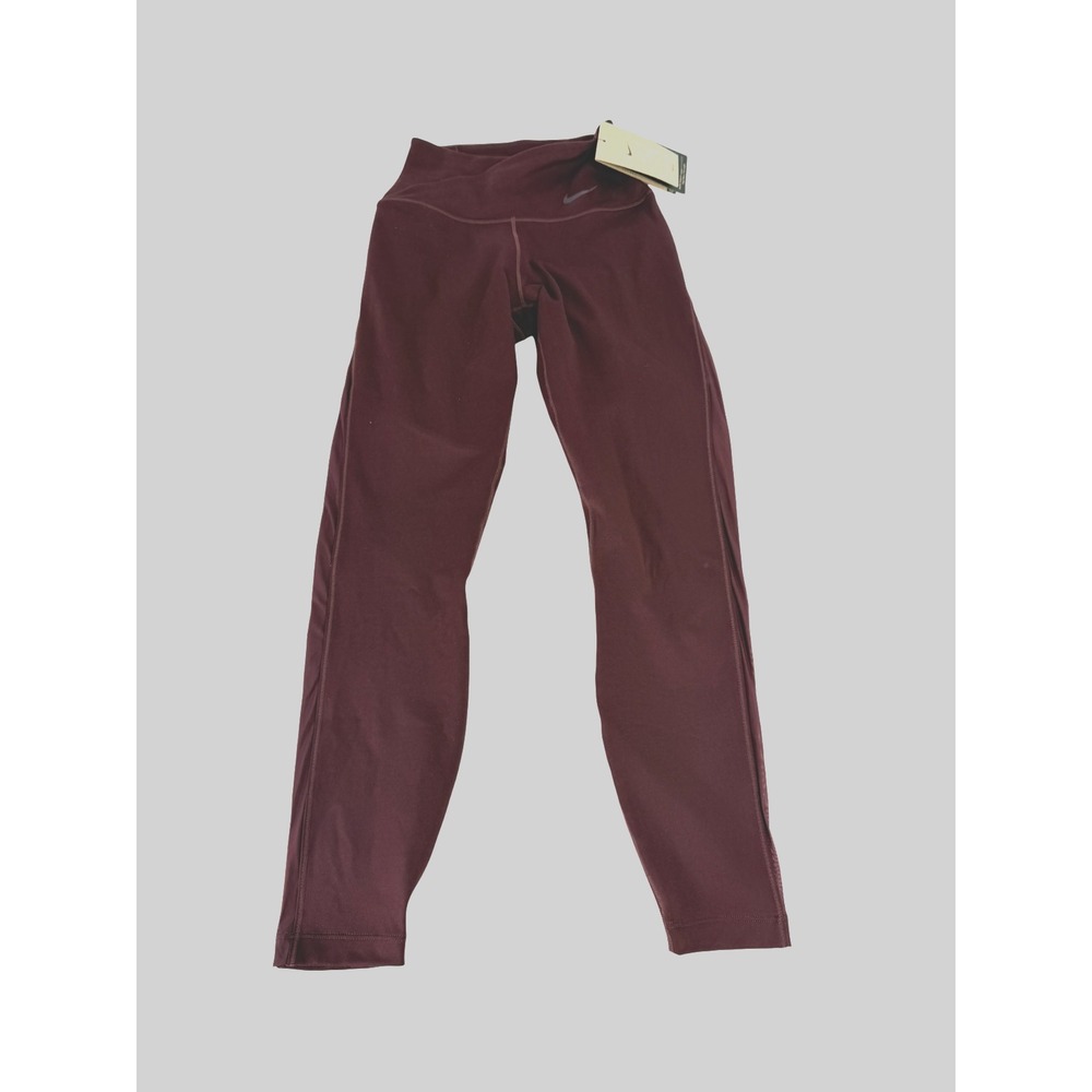 Nike One Women's High Waisted 7/8 Leggings HV2292-652 Burgandy Size XS NWT